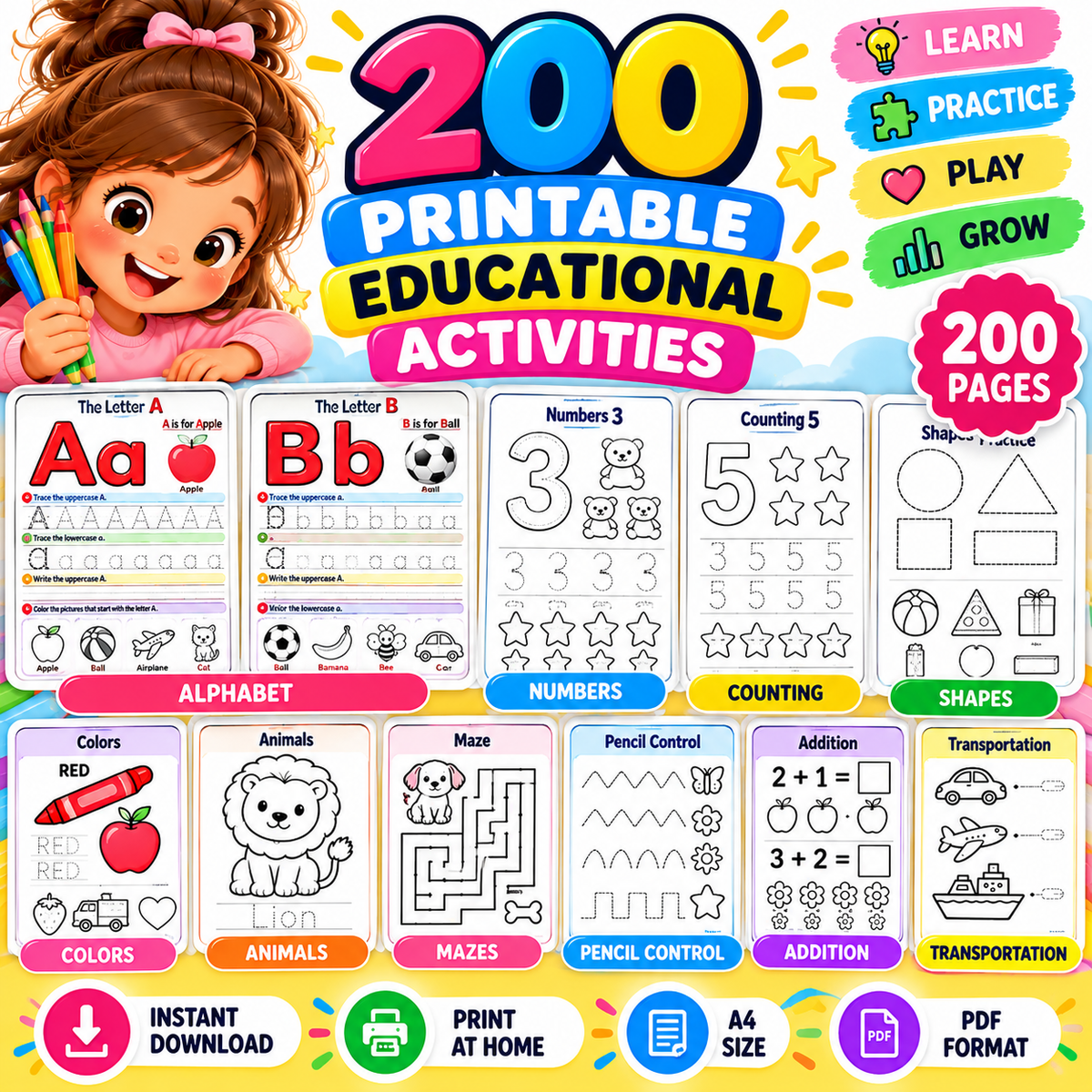 200 Educational Printables