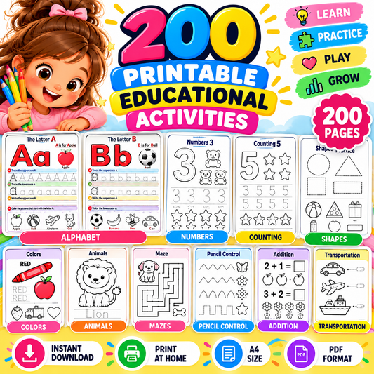 200 Educational Printables